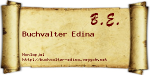 Buchvalter Edina névjegykártya